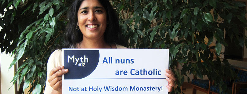 Rosy holding poster - Myth - All nuns are Cathollic