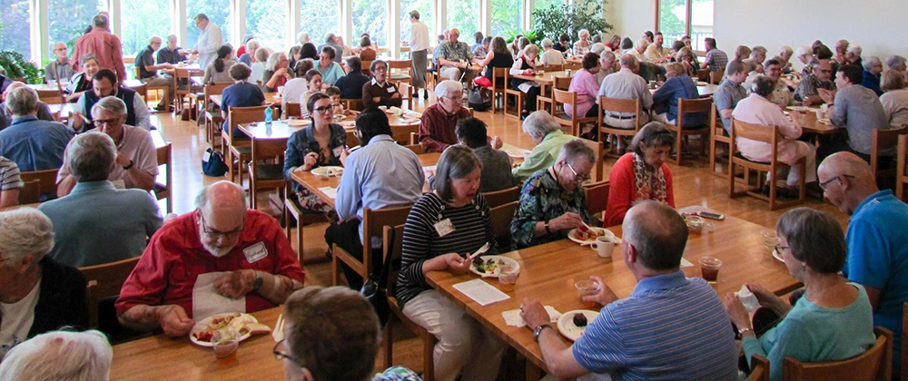 Brunch in the monastery dining room